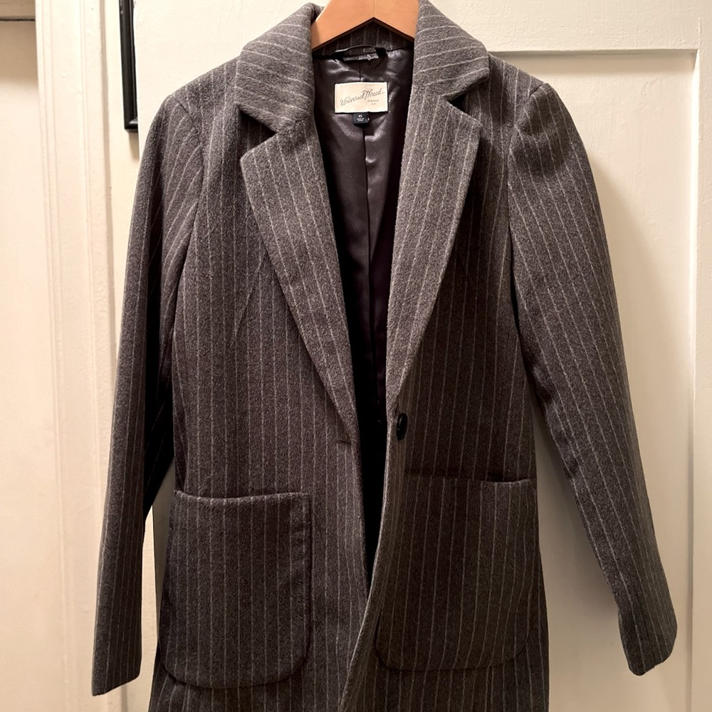 Pinstripe Flannel Blazer